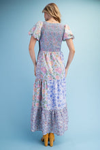 Load image into Gallery viewer, Lilly Mixed Print Smocked Midi Dress