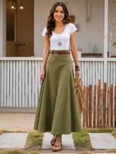 Load image into Gallery viewer, Tessanne A-Line Midi Skirt