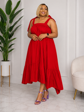 Load image into Gallery viewer, Mesha Plus Size Suspender Maxi Dress