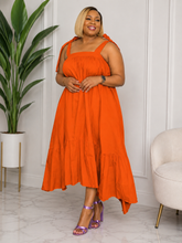 Load image into Gallery viewer, Mesha Plus Size Suspender Maxi Dress
