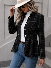 Load image into Gallery viewer, Khloe Ruffle Hem Collared Blazer