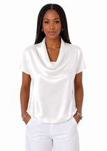 Load image into Gallery viewer, Cindy Cowl Neck Short Sleeve Blouse
