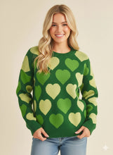 Load image into Gallery viewer, Heart Ribbed Hem Long Sleeve Sweater
