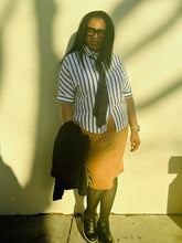 Load image into Gallery viewer, Striped Collared Neck Half Sleeve Shirt