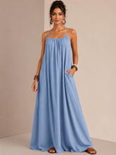 Load image into Gallery viewer, Carmen Spaghetti Strap Flowy Maxi Dress