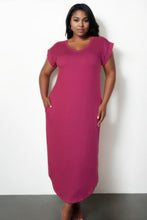 Load image into Gallery viewer, Nexus Batwing Sleeve V Neck Long Dress