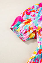 Load image into Gallery viewer, Smocked Printed Half Sleeve Dress