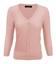 Load image into Gallery viewer, V-Neck Button Down Knit Cardigan Sweater