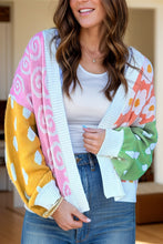 Load image into Gallery viewer, Color Block Open Front Long Sleeve Cardigan