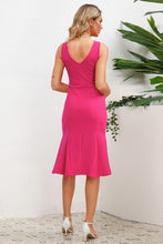 Load image into Gallery viewer, Wide Strap Wrap Fishtail Dress