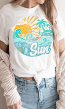 Load image into Gallery viewer, Vintage Here Comes the Sun Beach Graphic Tee
