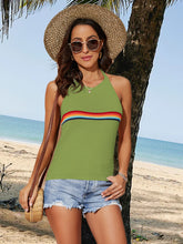 Load image into Gallery viewer, Tied Contrast Halter Neck Tank