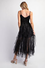 Load image into Gallery viewer, LACEY TULLE MIDI CROCHET DRESS