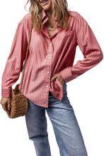 Load image into Gallery viewer, Striped Button Up Long Sleeve Shirt