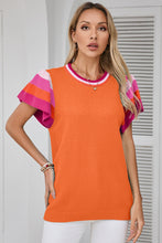 Load image into Gallery viewer, Color Block Round Neck Knit Top