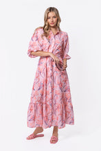Load image into Gallery viewer, Alice Dress Short Sleeve (Peach Flower)