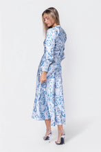 Load image into Gallery viewer, Audrey Dress Long Sleeve (Blue Pattern)