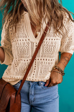 Load image into Gallery viewer, Johnny Collar Half Sleeve Knit Top