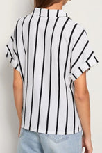 Load image into Gallery viewer, Striped Button Up Short Sleeve Shirt