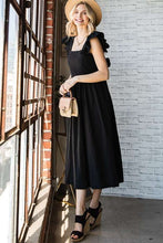 Load image into Gallery viewer, LINEN RUFFLE MID DRESS