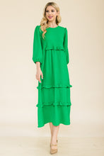 Load image into Gallery viewer, Celeste Full Size Tiered-Ruffle Midi Dress