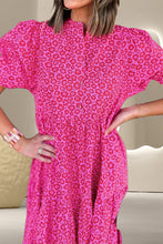 Load image into Gallery viewer, Wendy Notched Puff Sleeve Midi Dress