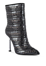 Load image into Gallery viewer, Extravagance Mirror Embellished Stiletto Boots
