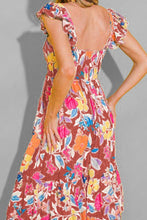 Load image into Gallery viewer, Tyra Ruffled Printed Sleeveless Dress