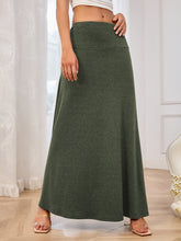 Load image into Gallery viewer, Solid Elastic Waist Maxi Skirt