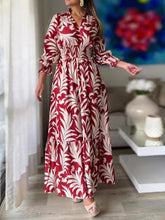 Load image into Gallery viewer, Printed Flounce Sleeve Maxi Dress