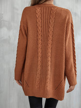 Load image into Gallery viewer, Angel Wings Warm Fall Mixed Knit Open Front Longline Cardigan