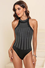 Load image into Gallery viewer, Rhinestone Detail Halter Neck Bodysuit