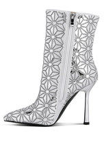 Load image into Gallery viewer, Precious Mirror Embellished High Ankle Boots
