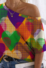 Load image into Gallery viewer, Heart Single Shoulder T-Shirt