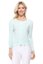 Load image into Gallery viewer, Crew neck Cardigan Sweater