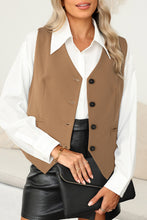 Load image into Gallery viewer, Lucy Pocketed Button-Up Vest