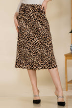 Load image into Gallery viewer, Celeste Leopard A-Line Midi Skirt