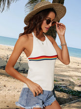 Load image into Gallery viewer, Tied Contrast Halter Neck Tank