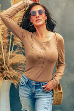 Load image into Gallery viewer, Ribbed Buttoned Long Sleeve Bodysuit