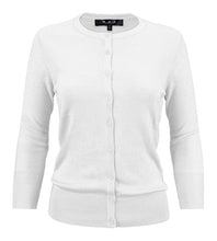 Load image into Gallery viewer, Crewneck Button Down Cardigan Sweater