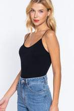 Load image into Gallery viewer, ACTIVE BASIC Ribbed Round Neck Seamless Cami Bodysuit