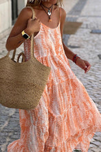 Load image into Gallery viewer, Orange Scoop Neck Maxi Cami Dress
