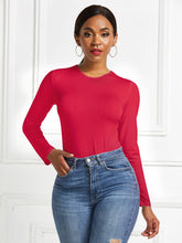 Load image into Gallery viewer, Round Neck Long Sleeve Bodysuit
