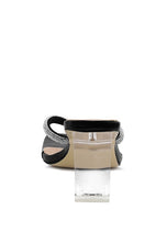 Load image into Gallery viewer, LITCHI CRYSTAL LINED THONG BLOCK HEELED SANDAL