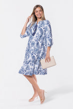 Load image into Gallery viewer, Clio Blue & White Dress