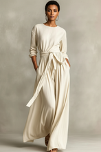 Load image into Gallery viewer, Cream maxi dress with face visible