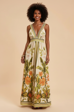 Load image into Gallery viewer, Cream Tropical Floral Maxi Dress on Model