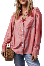 Load image into Gallery viewer, Striped Button Up Long Sleeve Shirt