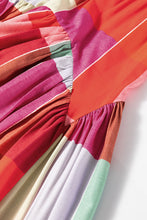 Load image into Gallery viewer, Color Block Elastic Waist Maxi Skirt