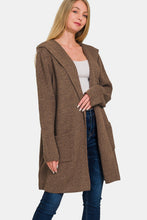 Load image into Gallery viewer, Zeta Hooded Open Front Sweater Cardigan